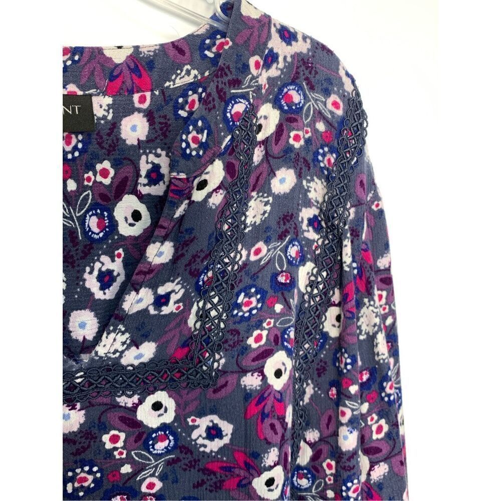 Lane Bryant Women's Floral Boho Long Sleeve Peasant Blouse Top Size 18/20 - Picture 8 of 9